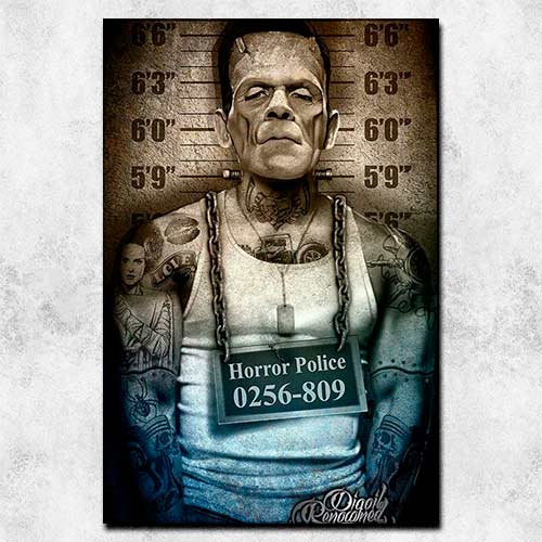Quadro Decorativo - Barbershop frankstain preso
